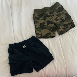 Kids Camouflage and Black Shorts Set
